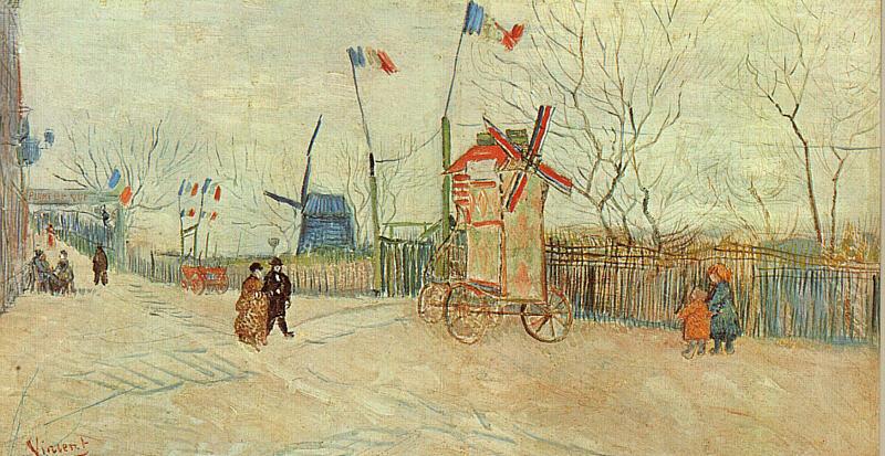 Vincent Van Gogh Street Scene in Montmartre oil painting picture